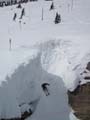 Skier in Corbet's Couloir